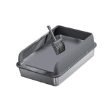 Maxbell Cat Litter Easy to Clean Anti for Small and Large Cats Cat Toilet Dark Grey and M