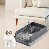 Maxbell Cat Litter Easy to Clean Anti for Small and Large Cats Cat Toilet Dark Grey and M