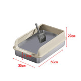 Maxbell Cat Litter Easy to Clean Anti for Small and Large Cats Cat Toilet Khaki and M