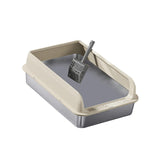 Maxbell Cat Litter Easy to Clean Anti for Small and Large Cats Cat Toilet Khaki and M