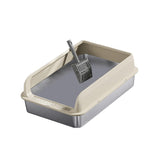 Maxbell Cat Litter Easy to Clean Anti for Small and Large Cats Cat Toilet Khaki and M