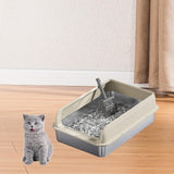 Maxbell Cat Litter Easy to Clean Anti for Small and Large Cats Cat Toilet Khaki and M