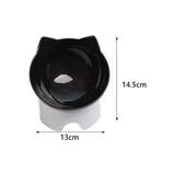 Maxbell Raised Cat Food Bowl Easy to Clean Dish Water Bowl for Kitten Small Dogs Black