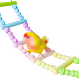 Maxbell Wooden Bird Ladder Bridge Cage Accessories for Budgie Cockatiels Hummingbird 6 Ladders