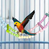 Maxbell Wooden Bird Ladder Bridge Cage Accessories for Budgie Cockatiels Hummingbird 6 Ladders