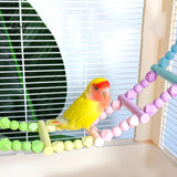 Maxbell Wooden Bird Ladder Bridge Cage Accessories for Budgie Cockatiels Hummingbird 6 Ladders