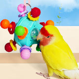 Maxbell Bird Chewing Toy Nest Accessories Cage Bite Toy for Budgies Parakeets Macaws blue