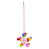 Maxbell Bird Chewing Toy Nest Accessories Cage Bite Toy for Budgies Parakeets Macaws pink