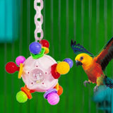 Maxbell Bird Chewing Toy Nest Accessories Cage Bite Toy for Budgies Parakeets Macaws pink