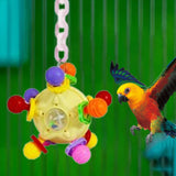 Maxbell Bird Chewing Toy Nest Accessories Cage Bite Toy for Budgies Parakeets Macaws yellow