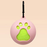 Maxbell Dog Toy Ball Holder with Hook Tennis Ball Holder for Backyard Outdoor Garden Pink