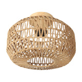 Maxbell Woven Ceiling Light Fixture Lampshade Hanging Light Cover for Foyer Entryway