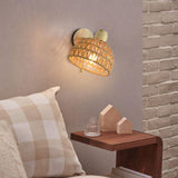 Maxbell Woven Wall Sconce Light Fixture Kitchen Island Porch Farmhouse Wall Lamp E26