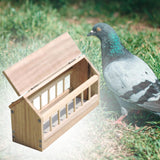 Maxbell Wooden Pigeon Feeder 40cm Less Waste Food Dispenser for Poultry Chicks Birds