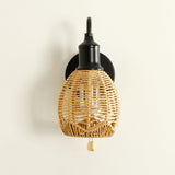 Maxbell Wall Lamp E26 Bathroom with Switch Home Rope Woven Wall Sconce Light Fixture