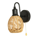 Maxbell Wall Lamp E26 Bathroom with Switch Home Rope Woven Wall Sconce Light Fixture