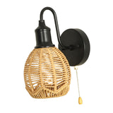 Maxbell Wall Lamp E26 Bathroom with Switch Home Rope Woven Wall Sconce Light Fixture