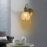 Maxbell Wall Lamp E26 Bathroom with Switch Home Rope Woven Wall Sconce Light Fixture