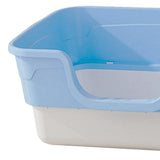 Maxbell Cat Litter Box Anti Splashing Cat Bedpan Sturdy Pet Supplies Cats Litter Pan M Blue