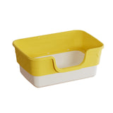 Maxbell Cat Litter Box Anti Splashing Cat Bedpan Sturdy Pet Supplies Cats Litter Pan L Yellow