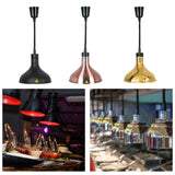 Maxbell Food Heat Lamp Adjustable E27 Hanging Heat Lamp for Fries Fried Food Kitchen black