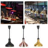 Maxbell Food Heat Lamp Adjustable E27 Hanging Heat Lamp for Fries Fried Food Kitchen black