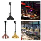 Maxbell Food Heat Lamp Adjustable E27 Hanging Heat Lamp for Fries Fried Food Kitchen black