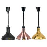 Maxbell Food Heat Lamp Adjustable E27 Hanging Heat Lamp for Fries Fried Food Kitchen black