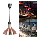 Maxbell Food Heat Lamp Adjustable E27 Hanging Heat Lamp for Fries Fried Food Kitchen Red Bronze