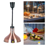 Maxbell Food Heat Lamp Adjustable E27 Hanging Heat Lamp for Fries Fried Food Kitchen Red Bronze