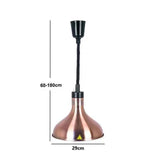 Maxbell Food Heat Lamp Adjustable E27 Hanging Heat Lamp for Fries Fried Food Kitchen Red Bronze