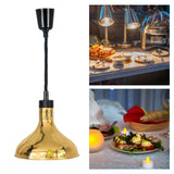 Maxbell Food Heat Lamp Adjustable E27 Hanging Heat Lamp for Fries Fried Food Kitchen Gold