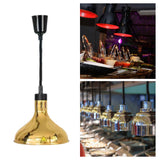 Maxbell Food Heat Lamp Adjustable E27 Hanging Heat Lamp for Fries Fried Food Kitchen Gold
