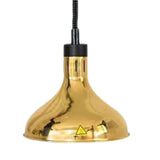 Maxbell Food Heat Lamp Adjustable E27 Hanging Heat Lamp for Fries Fried Food Kitchen Gold
