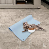 Maxbell Waterproof Silicone Pet Food Mat Bowl Drinking Mat for Dog and Cat 40cmx31cm Blue