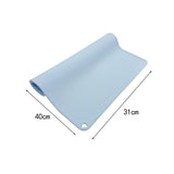 Maxbell Waterproof Silicone Pet Food Mat Bowl Drinking Mat for Dog and Cat 40cmx31cm Blue