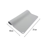 Maxbell Waterproof Silicone Pet Food Mat Bowl Drinking Mat for Dog and Cat 40cmx31cm Light Gray