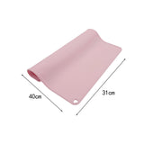 Maxbell Waterproof Silicone Pet Food Mat Bowl Drinking Mat for Dog and Cat 40cmx31cm Pink