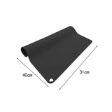 Maxbell Waterproof Silicone Pet Food Mat Bowl Drinking Mat for Dog and Cat 40cmx31cm Black