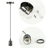 Maxbell E27 Hanging Lamp Holder DIY Lampshade Base for Living Room Bar Hotel Kitchen