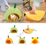 Maxbell Hamster Hammock Bed Hamster Hut Sleeping Nest for Squirrel Small Animal Play Green Pineapple