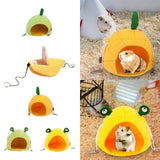 Maxbell Hamster Hammock Bed Hamster Hut Sleeping Nest for Squirrel Small Animal Play Green Pineapple