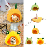Maxbell Hamster Hammock Bed Hamster Hut Sleeping Nest for Squirrel Small Animal Play Green Pineapple
