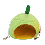 Maxbell Hamster Hammock Bed Hamster Hut Sleeping Nest for Squirrel Small Animal Play Green Pineapple