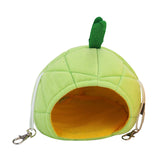 Maxbell Hamster Hammock Bed Hamster Hut Sleeping Nest for Squirrel Small Animal Play Green Pineapple