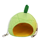 Maxbell Hamster Hammock Bed Hamster Hut Sleeping Nest for Squirrel Small Animal Play Green Pineapple