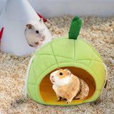 Maxbell Hamster Hammock Bed Hamster Hut Sleeping Nest for Squirrel Small Animal Play Green Pineapple