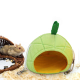 Maxbell Hamster Hammock Bed Hamster Hut Sleeping Nest for Squirrel Small Animal Play Green Pineapple
