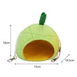 Maxbell Hamster Hammock Bed Hamster Hut Sleeping Nest for Squirrel Small Animal Play Green Pineapple