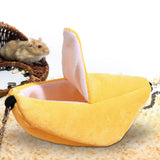 Maxbell Hamster Hammock Bed Hamster Hut Sleeping Nest for Squirrel Small Animal Play Banana